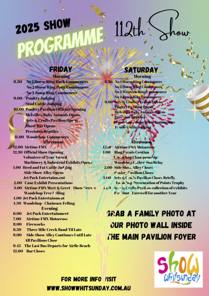 Show Whitsunday 2025 Programme